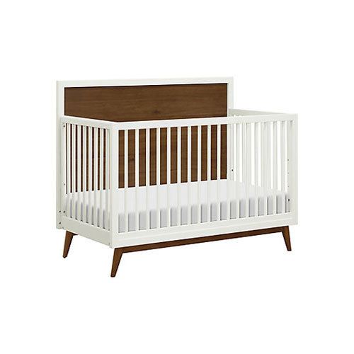 babyletto palma 4 in 1 convertible crib in white walnut