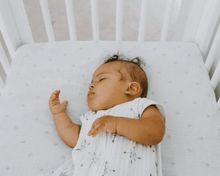 baby sleeping in crib